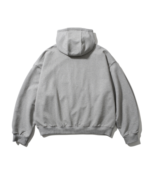 ANGLAN（アングラン）の「Valley Tuck Sweat Balloon Hoodie - Melange Grey（パーカー・メンズ・グレー・FREE/1/2）」の3枚目の写真