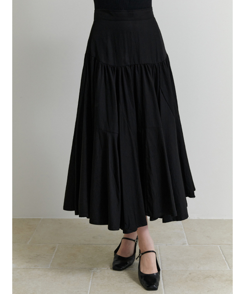 RE_L(リエル)の「Vanilla shirring skrit (black)(スカート・レディース・その他・SMALL/MEDIUM)」の1枚目の写真
