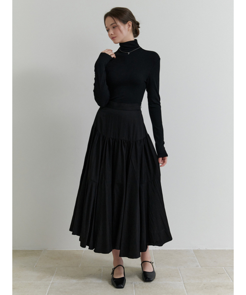 RE_L(リエル)の「Vanilla shirring skrit (black)(スカート・レディース・その他・SMALL/MEDIUM)」の4枚目の写真