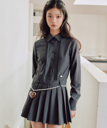 ZEROPLANET（ゼロプラネット）の「ベイリーリンクルフリーシャツワンピース[チャコール]（ワンピース）」