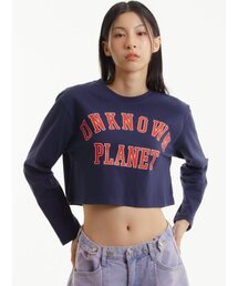 バスティロゴクロップTネイビー