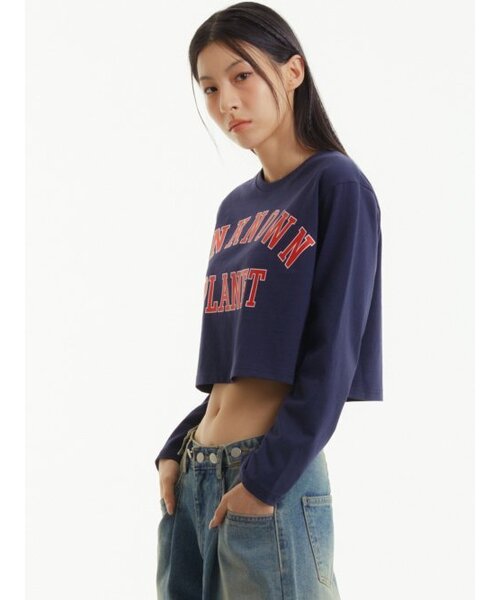 UNKNOWN PLANET(アンノウンプラネット)の「バスティロゴクロップTネイビー(Tシャツ/カットソー・レディース・その他・FREE)」の5枚目の写真