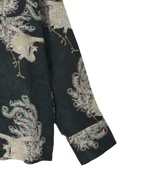 NIPOALOHA(ニポアロハ)の「【NIPOALOHA】"鳳凰-PHOENIX" LONG SLEEVE WOOL SHIRT(シャツ/ブラウス・メンズ・アイボリー/ブルーグリーン・SMALL/MEDIUM)」の13枚目の写真