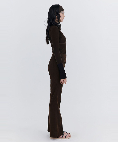 WNDERKAMMER（ブンダーカンマー）の「Knit Rib Half Turtleneck T-shirt_Brown（Tシャツ/カットソー・レディース・その他・SMALL）」の4枚目の写真