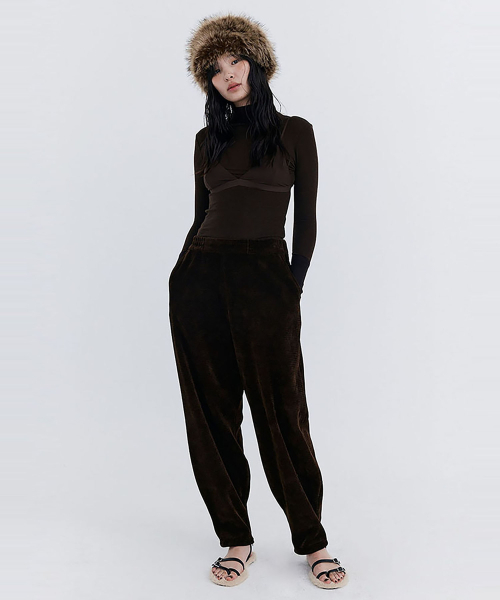 WNDERKAMMER（ブンダーカンマー）の「Knit Rib Half Turtleneck T-shirt_Brown（Tシャツ/カットソー・レディース・その他・SMALL）」の6枚目の写真