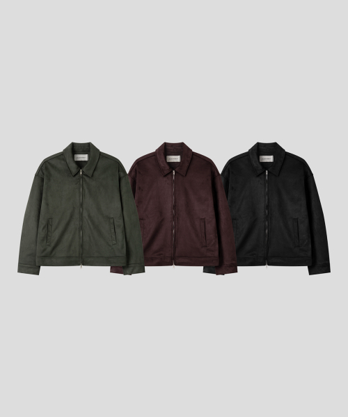 BLACK MOMENT（ブラックモーメント）の「フェイクスエードジップアップジャケット [カーキ]（ライダースジャケット・メンズ・カーキ・SMALL/MEDIUM/LARGE）」の5枚目の写真