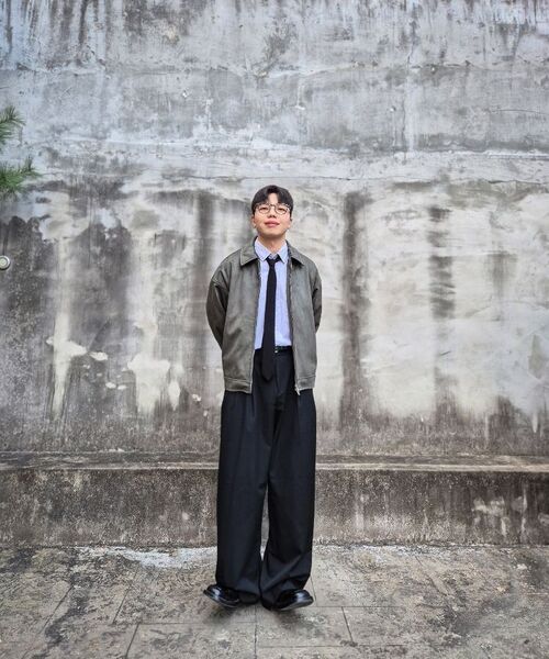 BLACK MOMENT（ブラックモーメント）の「フェイクスエードジップアップジャケット [カーキ]（ライダースジャケット・メンズ・カーキ・SMALL/MEDIUM/LARGE）」の3枚目の写真
