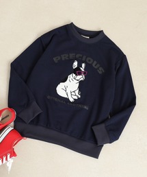 スウェット（ブルー・ネイビー/青色系・花柄・ボタニカル柄