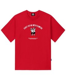 DON’T HIT ME WITH FLOWERS GRAPHIC Tシャツ - レッド