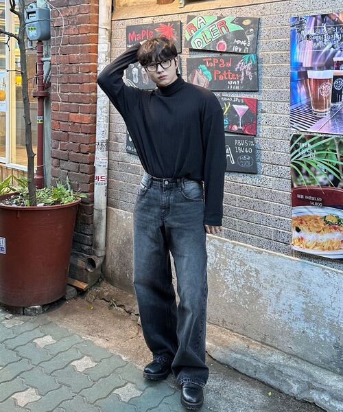DECET（デケト）の「[CALIK DENIM]Mid Rise Wide Jeans DCPT027PBlackB（デニムパンツ・レディース・その他・34/26/28/30/32）」の14枚目の写真