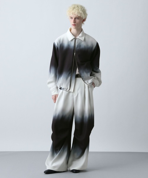 HARE（ハレ）の「グラデーションワイドパンツ(HARE)（その他パンツ・メンズ・グリーン系その他/ブラック系その他・FREE）」の3枚目の写真