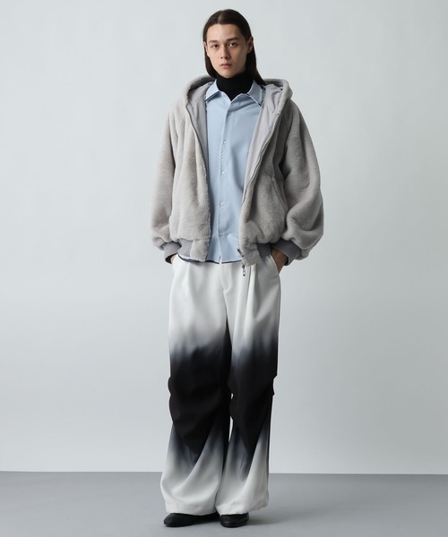 HARE（ハレ）の「グラデーションワイドパンツ(HARE)（その他パンツ・メンズ・グリーン系その他/ブラック系その他・FREE）」の5枚目の写真