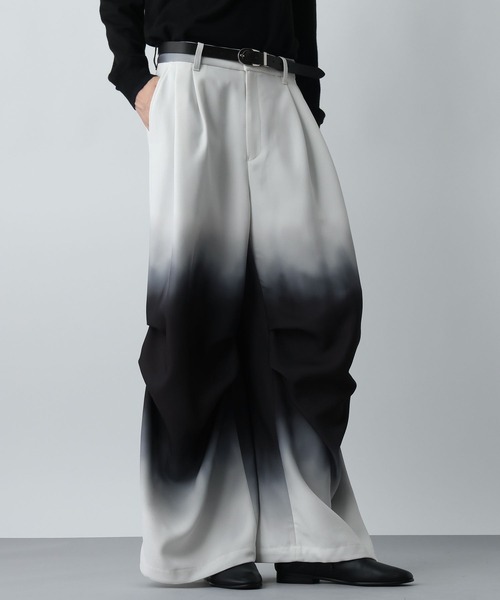 HARE（ハレ）の「グラデーションワイドパンツ(HARE)（その他パンツ・メンズ・グリーン系その他/ブラック系その他・FREE）」の11枚目の写真