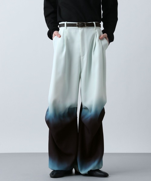 HARE（ハレ）の「グラデーションワイドパンツ(HARE)（その他パンツ・メンズ・グリーン系その他/ブラック系その他・FREE）」の16枚目の写真