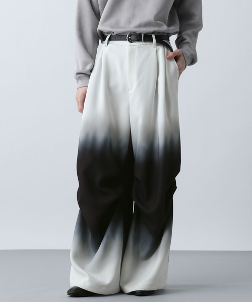 HARE（ハレ）の「グラデーションワイドパンツ(HARE)（その他パンツ・メンズ・グリーン系その他/ブラック系その他・FREE）」の12枚目の写真