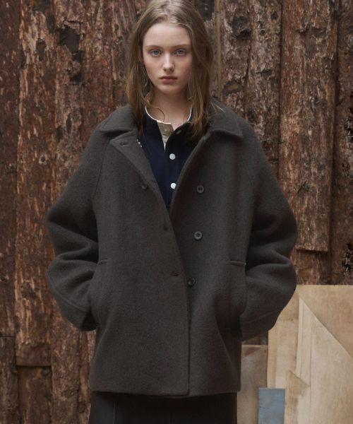 ANDNEEDS(アンドニーズ)の「Olssen double breasted coat (dark brown)(チェスターコート・レディース・その他・SMALL/MEDIUM)」の4枚目の写真