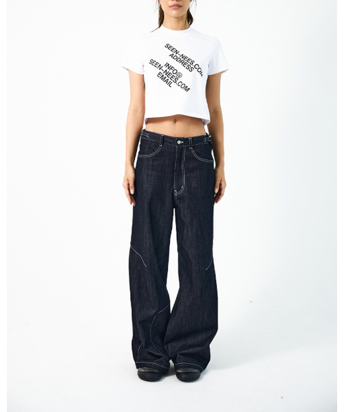 SEEN(シーン)の「Contact Crop T-SHIRTS(White)(Tシャツ/カットソー・レディース・その他・SMALL/MEDIUM)」の2枚目の写真