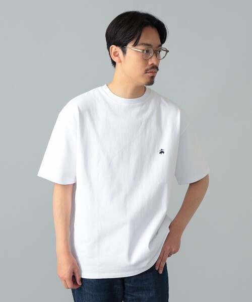 BEAMS F(ビームスエフ)の「Brooks Brothers / ヘビーウェイト Tシャツ(Tシャツ/カットソー・メンズ・ホワイト/ネイビー・MEDIUM/SMALL/LARGE)」の12枚目の写真