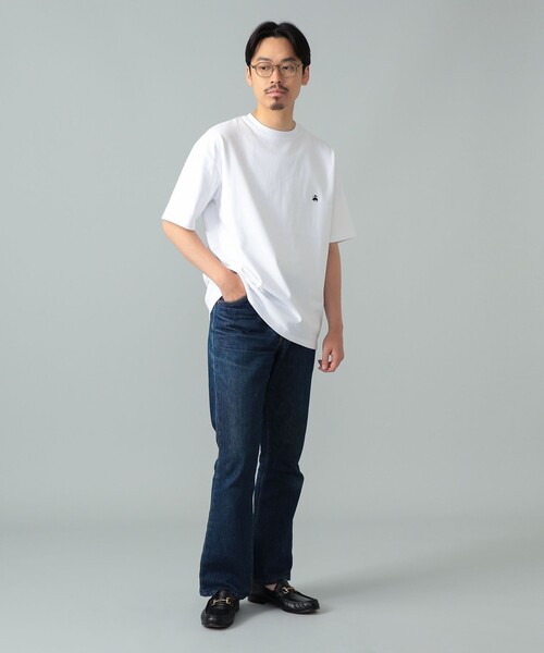 BEAMS F(ビームスエフ)の「Brooks Brothers / ヘビーウェイト Tシャツ(Tシャツ/カットソー・メンズ・ホワイト/ネイビー・MEDIUM/SMALL/LARGE)」の14枚目の写真