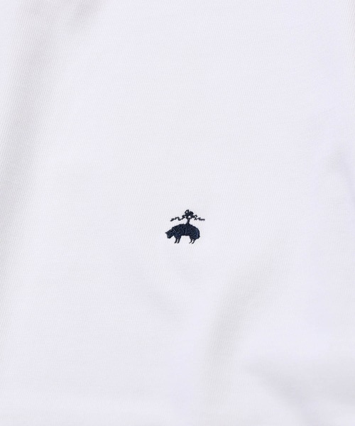 BEAMS F(ビームスエフ)の「Brooks Brothers / ヘビーウェイト Tシャツ(Tシャツ/カットソー・メンズ・ホワイト/ネイビー・MEDIUM/SMALL/LARGE)」の4枚目の写真