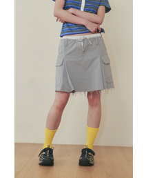 LAYERED CARGO SKIRT, SKY BLUE