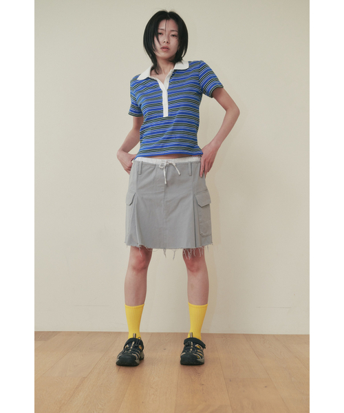 PLZPROJECT(プリーズプロジェクト)の「LAYERED CARGO SKIRT, SKY BLUE(スカート・レディース・その他・MEDIUM/SMALL)」の3枚目の写真
