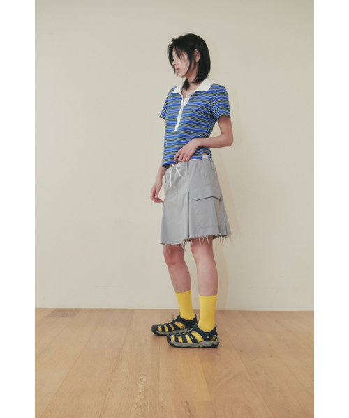 PLZPROJECT(プリーズプロジェクト)の「LAYERED CARGO SKIRT, SKY BLUE(スカート・レディース・その他・MEDIUM/SMALL)」の4枚目の写真