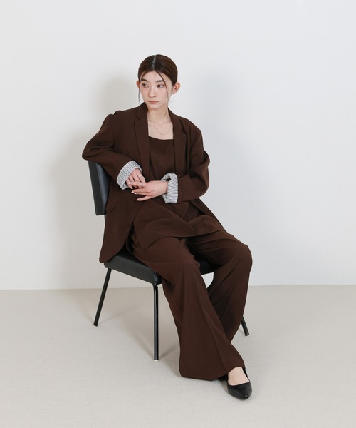 select MOCA(セレクトモカ)の「サイドスリットチュニックキャミソール(キャミソール・レディース・ベージュ/ブラウン/ブラック・FREE)」の13枚目の写真