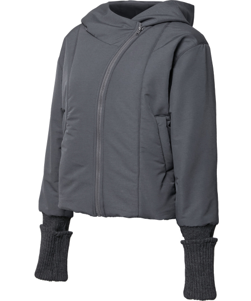 FLAREUP(フレアアップ)の「Hooded Asymmetrical Puffer Jacket (FL-053_Charcoal)(ダウンジャケット/コート・レディース・チャコール・OS)」の8枚目の写真