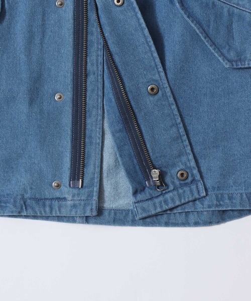 SITRY(シトリー)の「Denim Short Mods Coat/オーバーサイズ デニムショートモッズコート デニムジャケット デニムシャツ ブルゾン(デニムジャケット・メンズ・ネイビー/ブルー・LL/M/L)」の15枚目の写真