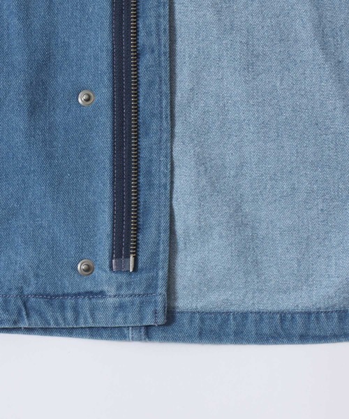 SITRY(シトリー)の「Denim Short Mods Coat/オーバーサイズ デニムショートモッズコート デニムジャケット デニムシャツ ブルゾン(デニムジャケット・メンズ・ネイビー/ブルー・LL/M/L)」の16枚目の写真