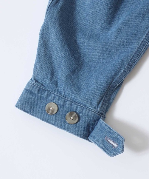 SITRY(シトリー)の「Denim Short Mods Coat/オーバーサイズ デニムショートモッズコート デニムジャケット デニムシャツ ブルゾン(デニムジャケット・メンズ・ネイビー/ブルー・LL/M/L)」の11枚目の写真