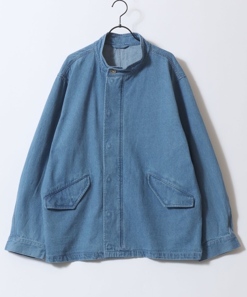 SITRY(シトリー)の「Denim Short Mods Coat/オーバーサイズ デニムショートモッズコート デニムジャケット デニムシャツ ブルゾン(デニムジャケット・メンズ・ネイビー/ブルー・LL/M/L)」の5枚目の写真