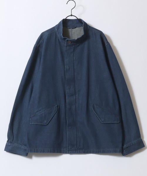 SITRY(シトリー)の「Denim Short Mods Coat/オーバーサイズ デニムショートモッズコート デニムジャケット デニムシャツ ブルゾン(デニムジャケット・メンズ・ネイビー/ブルー・LL/M/L)」の3枚目の写真