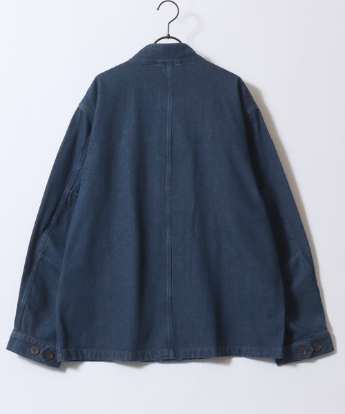 SITRY(シトリー)の「Denim Short Mods Coat/オーバーサイズ デニムショートモッズコート デニムジャケット デニムシャツ ブルゾン(デニムジャケット・メンズ・ネイビー/ブルー・LL/M/L)」の4枚目の写真