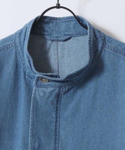 SITRY(シトリー)の「Denim Short Mods Coat/オーバーサイズ デニムショートモッズコート デニムジャケット デニムシャツ ブルゾン(デニムジャケット・メンズ・ネイビー/ブルー・LL/M/L)」の7枚目の写真