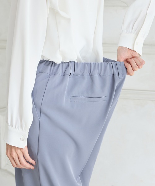 Honeys（ハニーズ）の「【美ージー・ストレッチ・マシンウォッシャブル・イージーケア】美ージーストレート（股下６６ｃｍ）（スラックス・レディース・ネイビー/ベージュ/ライトグレー系2/ブラック/グレイッシュブルー/ライトグレー系1・3L/L/LL/M/S）」の22枚目の写真