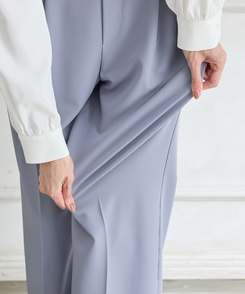 Honeys（ハニーズ）の「【美ージー・ストレッチ・マシンウォッシャブル・イージーケア】美ージーストレート（股下６６ｃｍ）（スラックス・レディース・ネイビー/ベージュ/ライトグレー系2/ブラック/グレイッシュブルー/ライトグレー系1・3L/L/LL/M/S）」の13枚目の写真