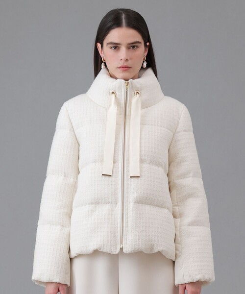 ANAYI（アナイ）の「ラティスツイードダウンコート（ダウンジャケット/コート・レディース・オフホワイト/ブラック・36/38）」の13枚目の写真