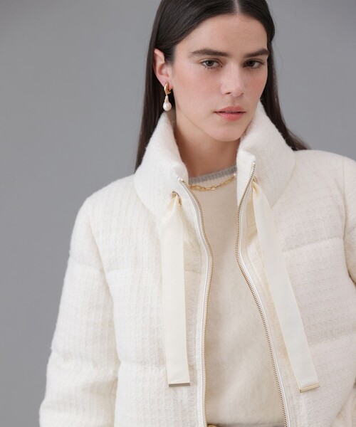 ANAYI（アナイ）の「ラティスツイードダウンコート（ダウンジャケット/コート・レディース・オフホワイト/ブラック・36/38）」の17枚目の写真