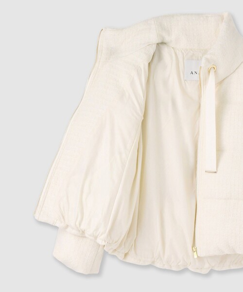 ANAYI（アナイ）の「ラティスツイードダウンコート（ダウンジャケット/コート・レディース・オフホワイト/ブラック・36/38）」の7枚目の写真