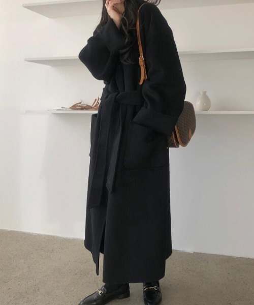 semplice(センプリチェ)の「ロングコート(その他アウター・レディース・キャメル/ブラック・F)」の17枚目の写真