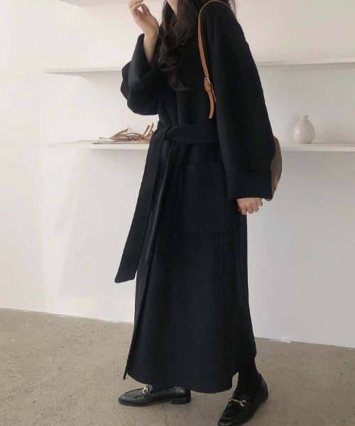 semplice(センプリチェ)の「ロングコート(その他アウター・レディース・キャメル/ブラック・F)」の18枚目の写真