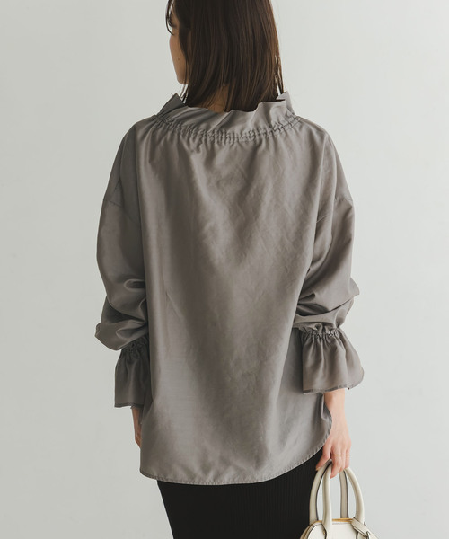 2WAYストリングスラッフルロングスリーブブラウス（シャツ/ブラウス