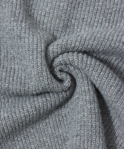 SITRY（シトリー）の「Rib Knitting Henry Neck Knit Pullover/オーバーサイズ 片畦編み ヘンリーネック ニット セーター（ニット/セーター・メンズ・グレー/ブラック/ネイビー/ワイン・M/L）」の16枚目の写真