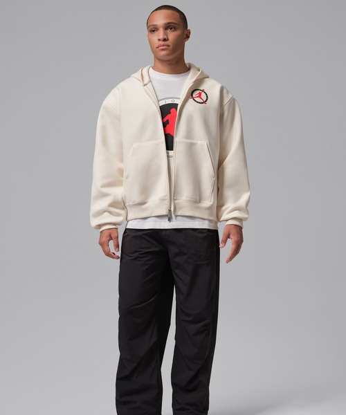 JORDAN BRAND(ジョーダンブランド)の「JORDAN BRAND M J FLT CLB KNIT FZ / ジョーダン ブランド FLT CLB ニット フルジップ L/S トップ / NIKE【SP】(パーカー・メンズ・ブラック/アイボリー・S/M/L/XL/XXL)」の3枚目の写真