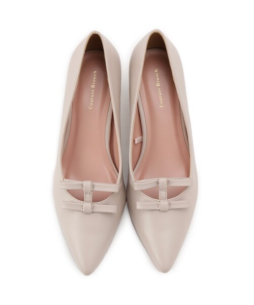 couture brooch（クチュールブローチ）の「ダブルリボンパンプス（パンプス・レディース・ブラック/ナチュラル・45/35/30）」の6枚目の写真