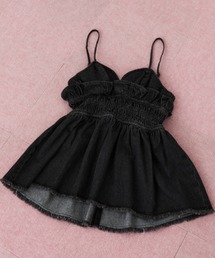 room153（ルームイチゴサン）の「デニムラッフルビスチェ（シャツ/ブラウス）」