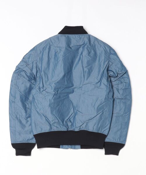 HOUSTON（ヒューストン）の「【T15】【HOUSTON GOLD/ヒューストン ゴールド】MA-1 JACKET（MA-1・メンズ・ブラック/インディゴブルー・LARGE/MEDIUM/SMALL/X-LARGE）」の3枚目の写真
