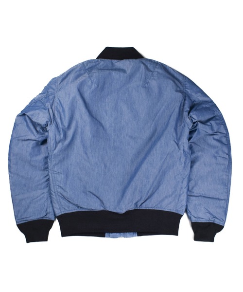 HOUSTON（ヒューストン）の「【T15】【HOUSTON GOLD/ヒューストン ゴールド】MA-1 JACKET（MA-1・メンズ・ブラック/インディゴブルー・LARGE/MEDIUM/SMALL/X-LARGE）」の11枚目の写真